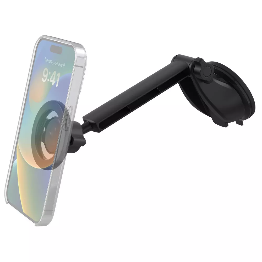 Suction Cup Extended Arm Car Magnetic Phone Holder